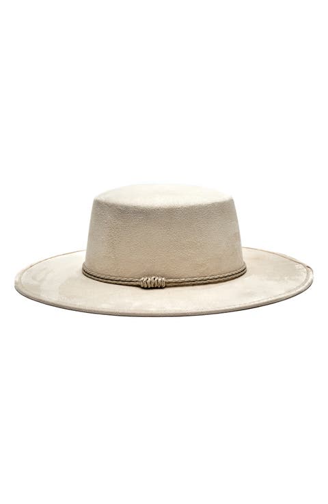 Wide Brim Suede Hat