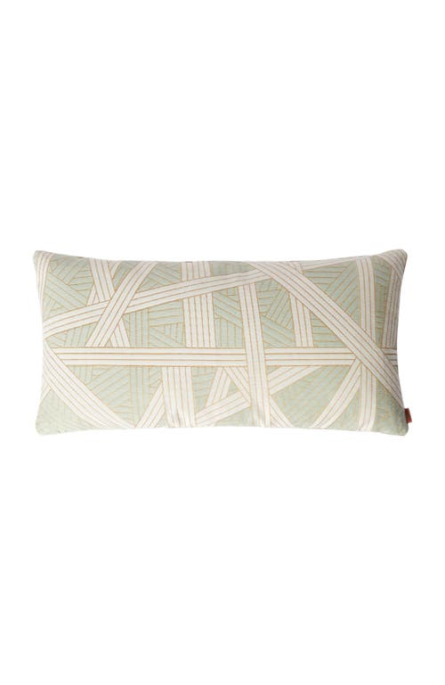 Missoni Home Nastri 30x60 Cm Cushion With Stitching In Green