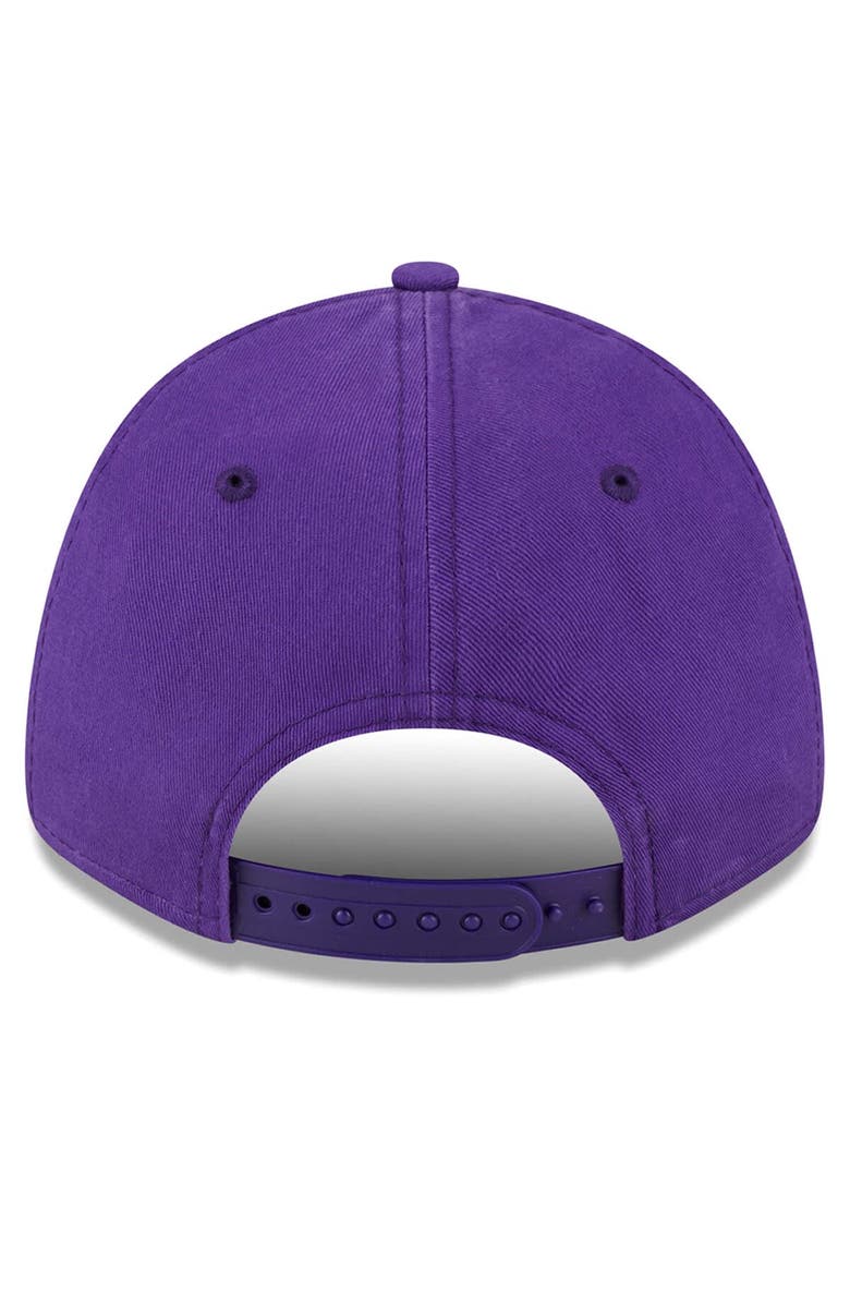 New Era Women's New Era Purple Los Angeles Lakers Cheer Tailsweep 9FORTY Adjustable Hat, Alternate, color,