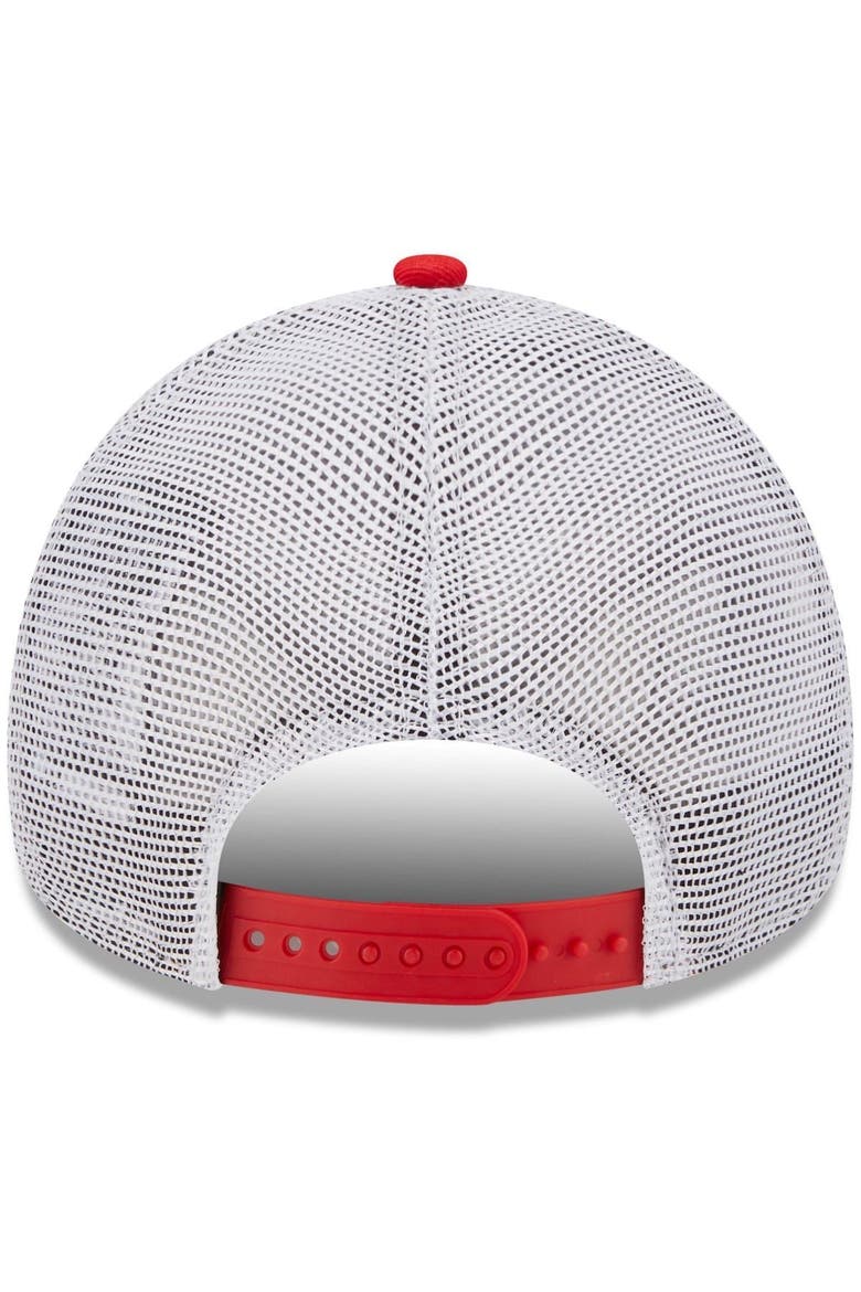Men's New Era Red/White Kansas City Chiefs Gradient Trucker 9FORTY Snapback Hat, Alternate, color, Red