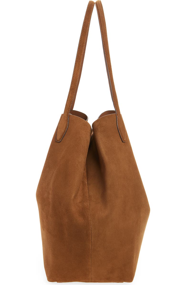 Madewell Oversize Suede Shopper, Alternate, color, Dried Acorn