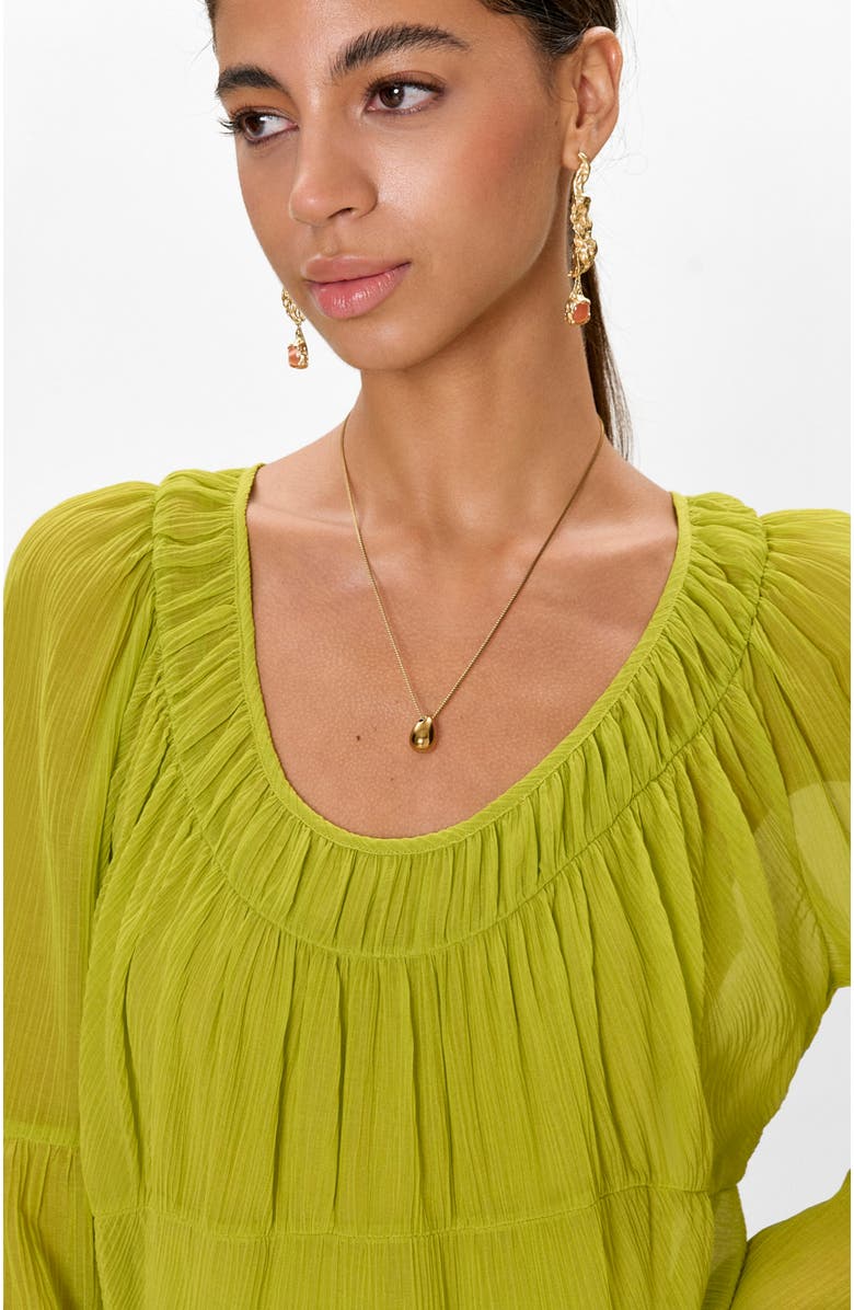 Rebecca Taylor Skye Tiered Dress, Alternate, color, Pear Green