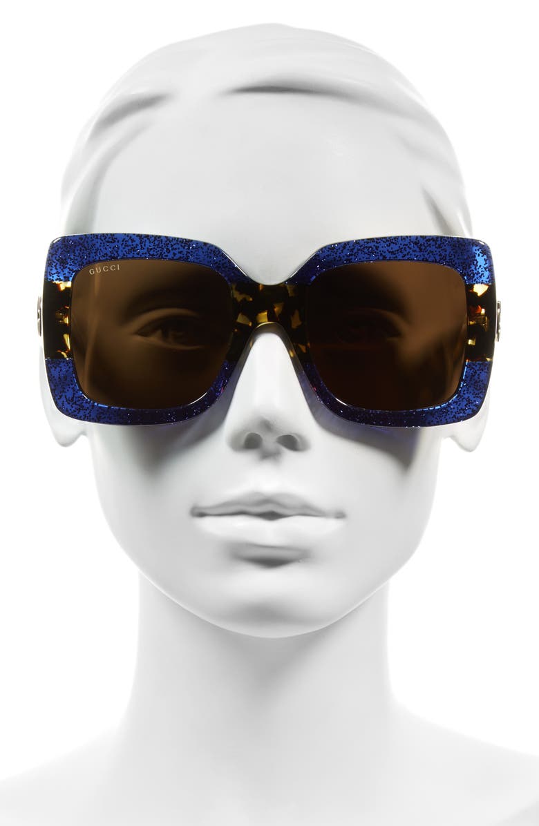 Gucci 55mm Square Sunglasses, Alternate, color,