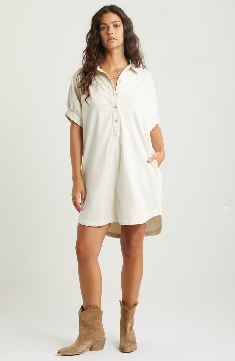 Treasure & Bond Woven Polo Shift Dress, Main, color, 