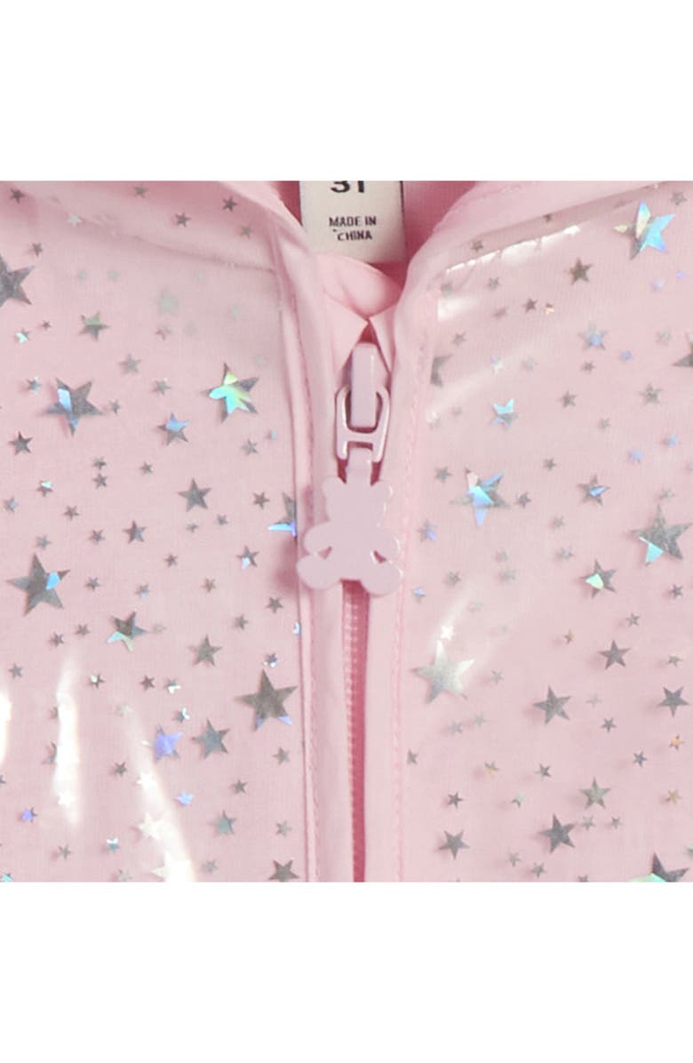 Pippa & Julie Kids' Chelsey Starry Rain Jacket, Alternate, color, Pink