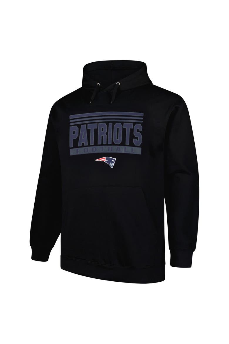Men's Fanatics Black New England Patriots Big & Tall Pop Pullover Hoodie, Alternate, color, Black