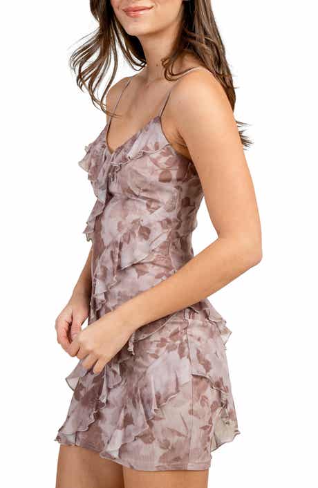Ruffle Mesh Dress