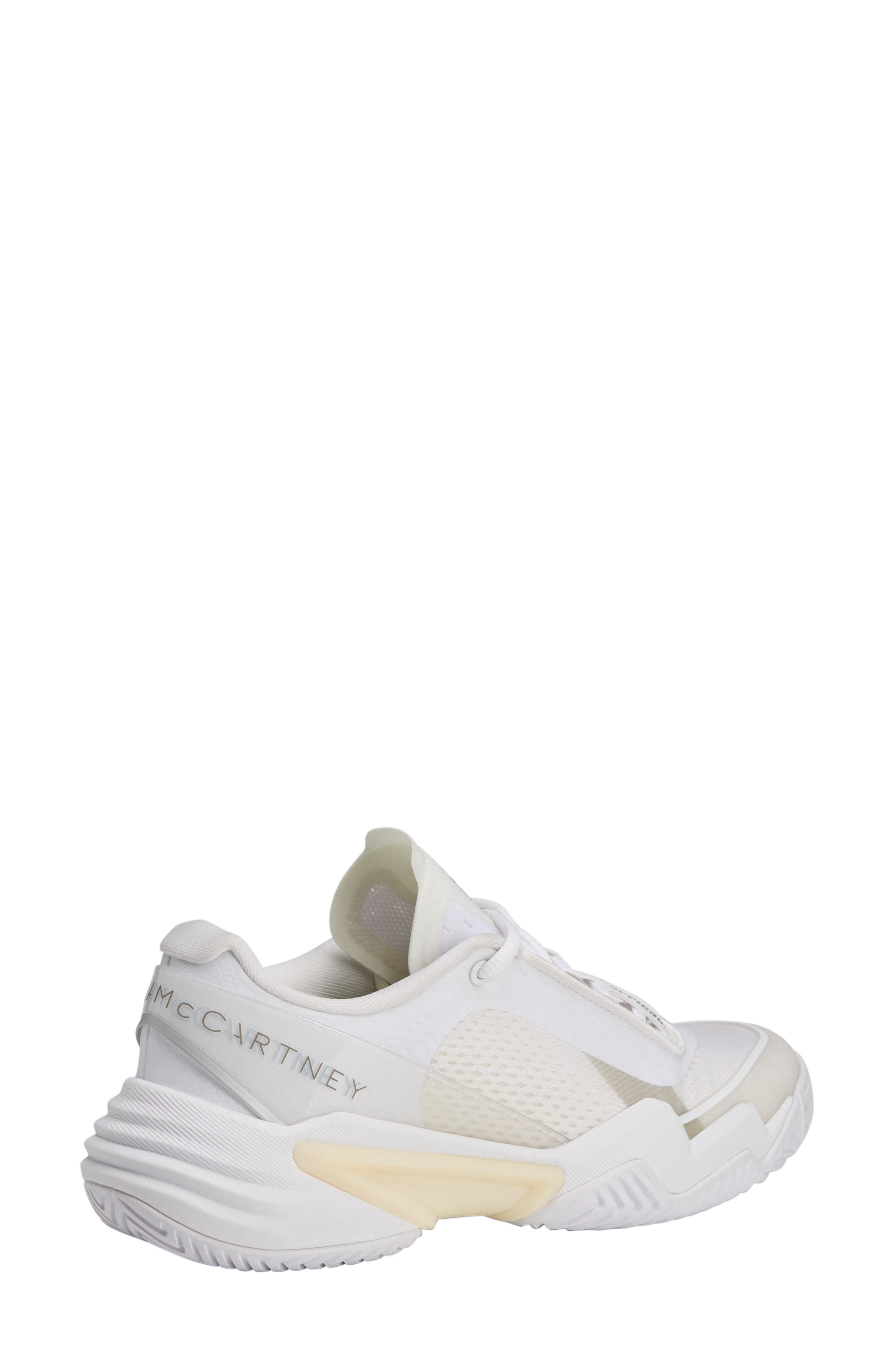 adidas by Stella McCartney Barricade Tennis Sneaker, Alternate, color, White/ Almond Milk/ Grey