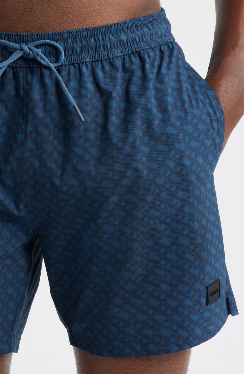 BOSS Vale Swim Trunks, Alternate, color, Open Blue