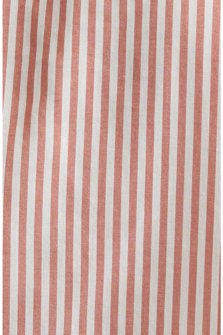 Stripe Cotton & Silk Camp Shirt, Alternate, color, RASPBERRY