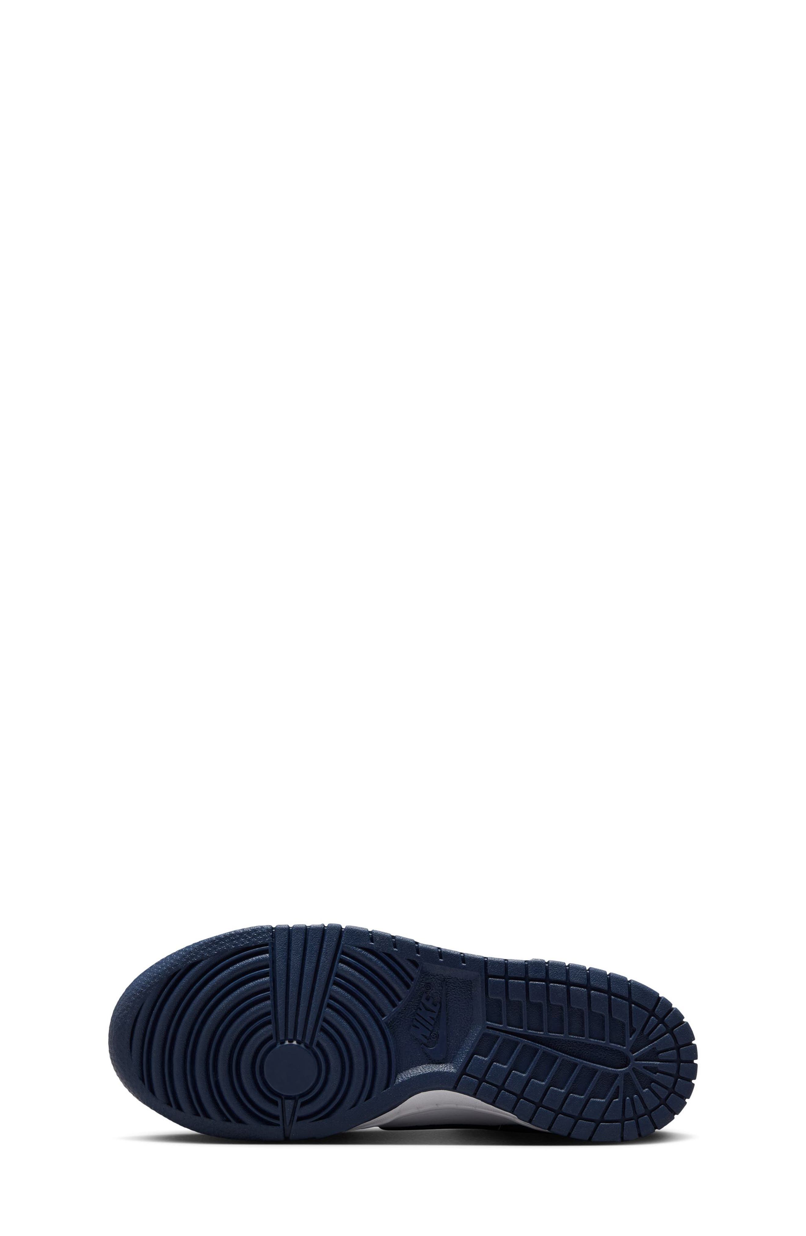 Nike Kids' Dunk Low Basketball Sneaker, Alternate, color, White/ Midnight Navy/ White