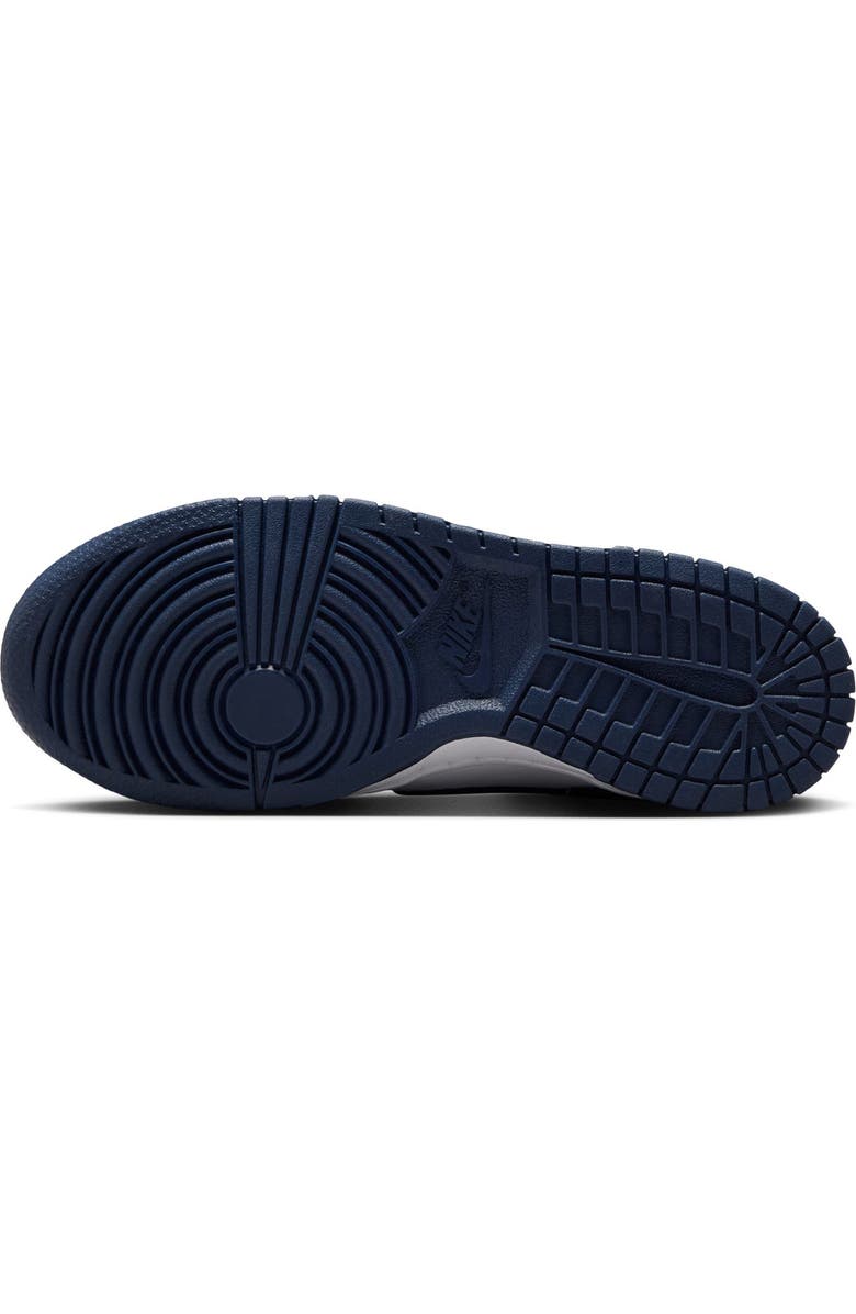 Nike Kids' Dunk Low Basketball Sneaker, Alternate, color, White/ Midnight Navy/ White