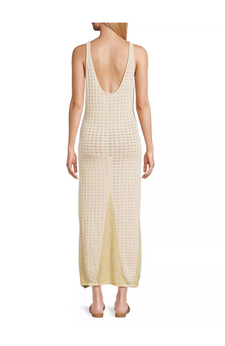 Emilia George Naomi Pointelle Maxi Dress, Alternate, color, Ivory