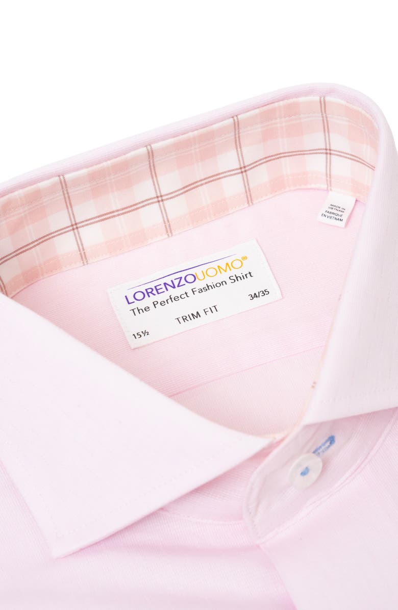 Lorenzo Uomo Solid Textured Slim Fit Dress Shirt, Alternate, color, Pink