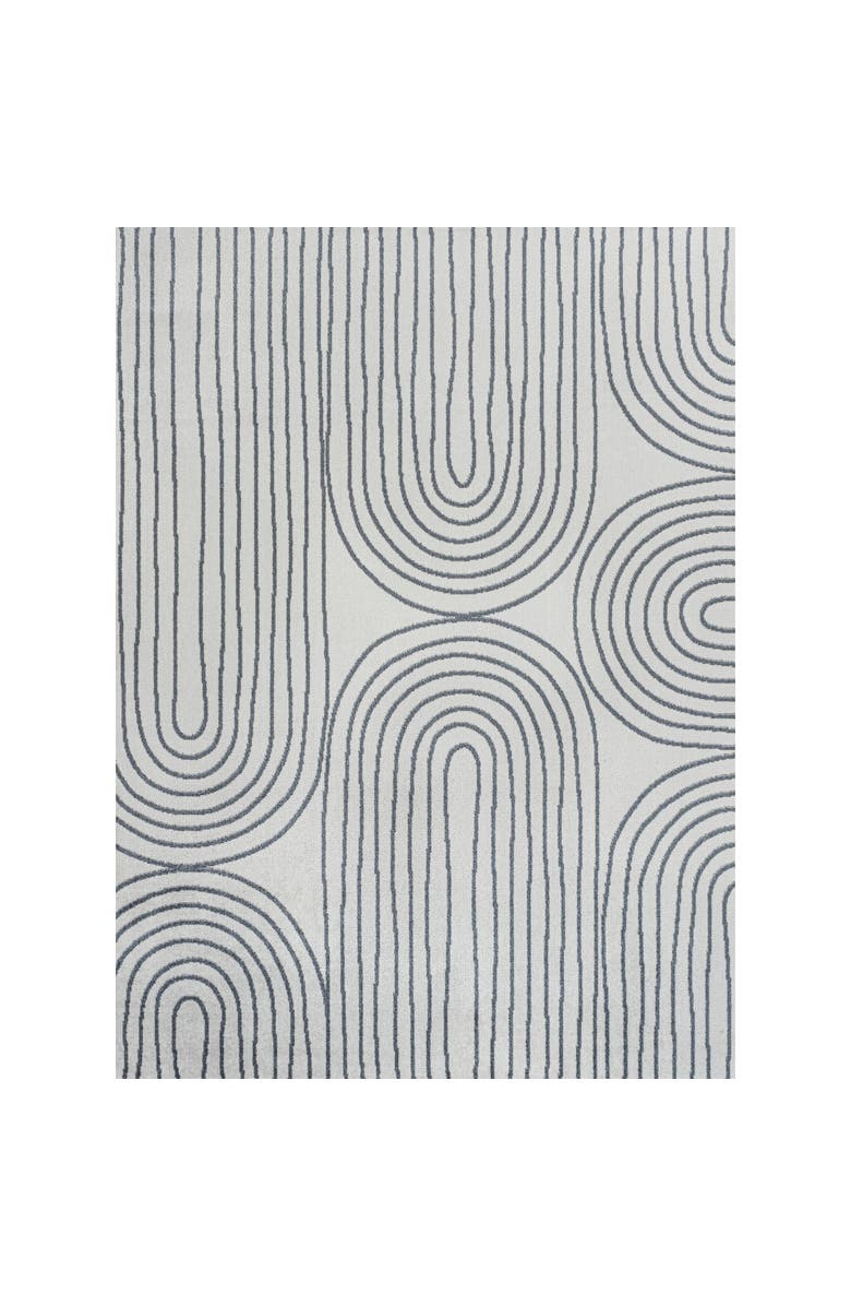 JONATHAN Y Doodle Contemporary Glam Geometric Machine-Washable Area Rug, Alternate, color, Cream/Dark Gray