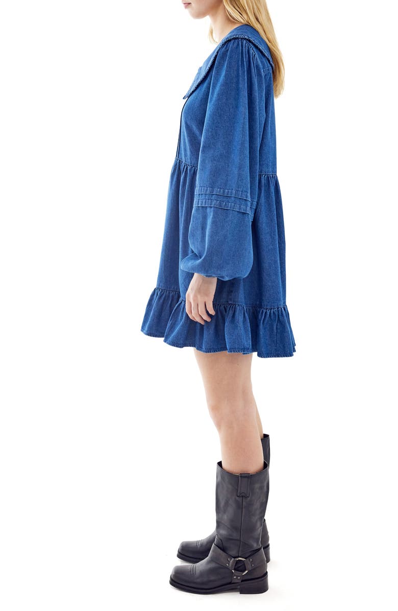BDG Urban Outfitters Long Sleeve Tiered Denim Dress, Alternate, color, 