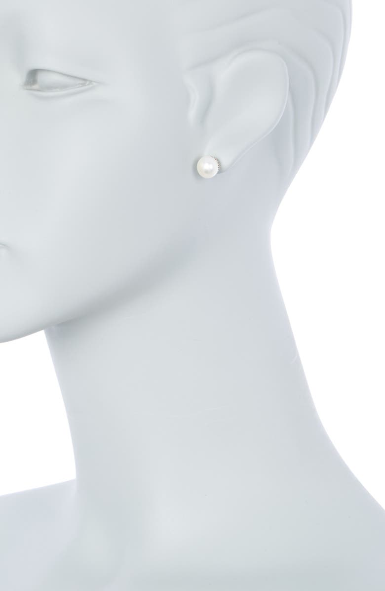 LAGOS 'Luna' Pearl Stud Earrings, Alternate, color, 