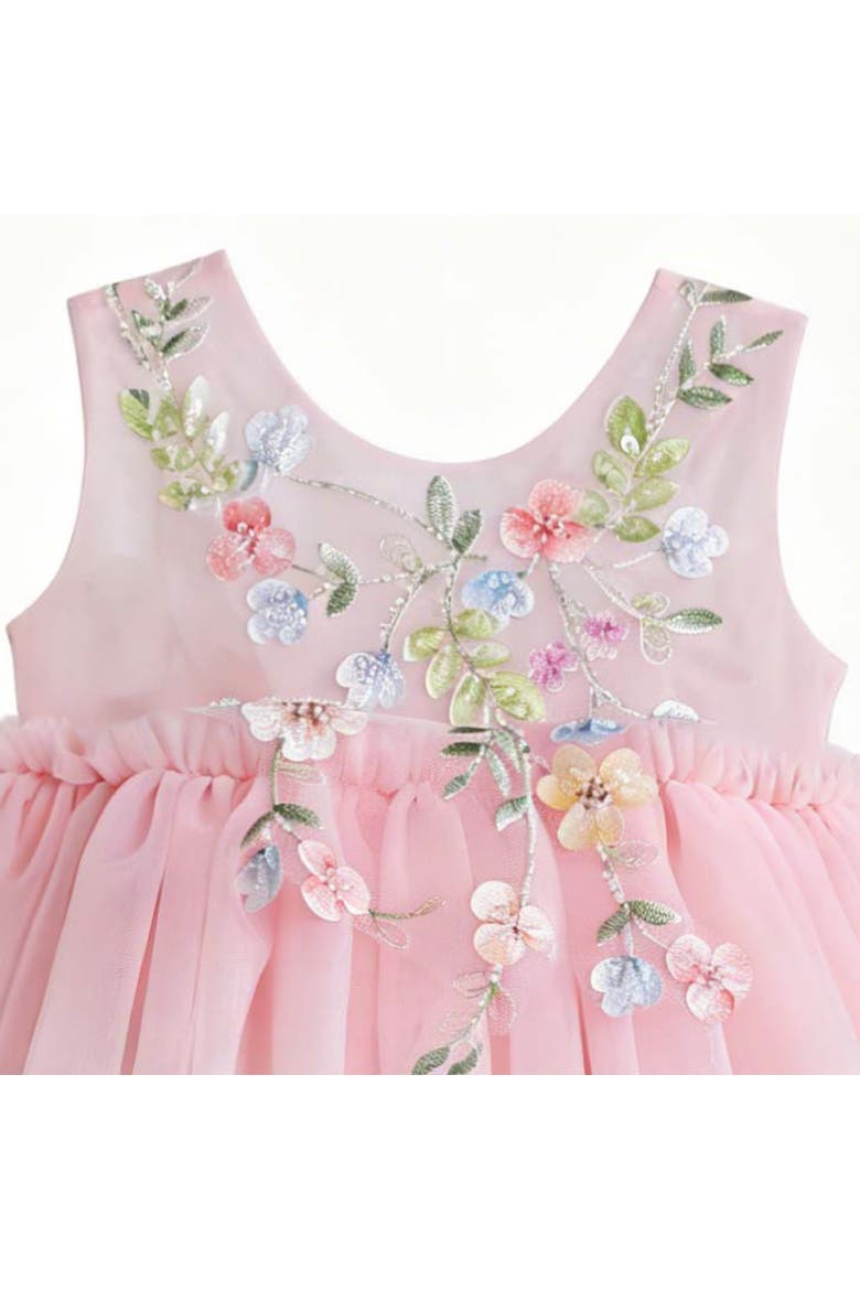 Fosella Floral Tulle Romper, Alternate, color, Pink