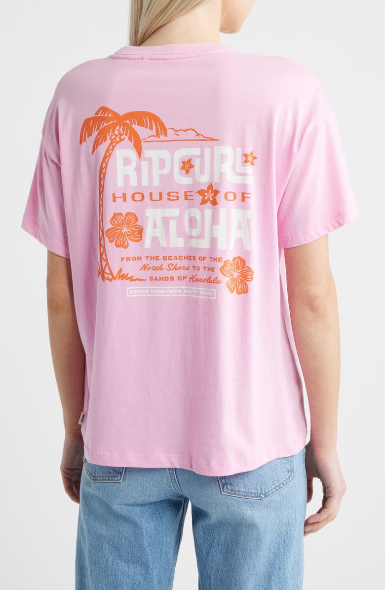 Rip Curl State Relaxed Fit Cotton Graphic T-Shirt, Alternate, color, Soft Pink