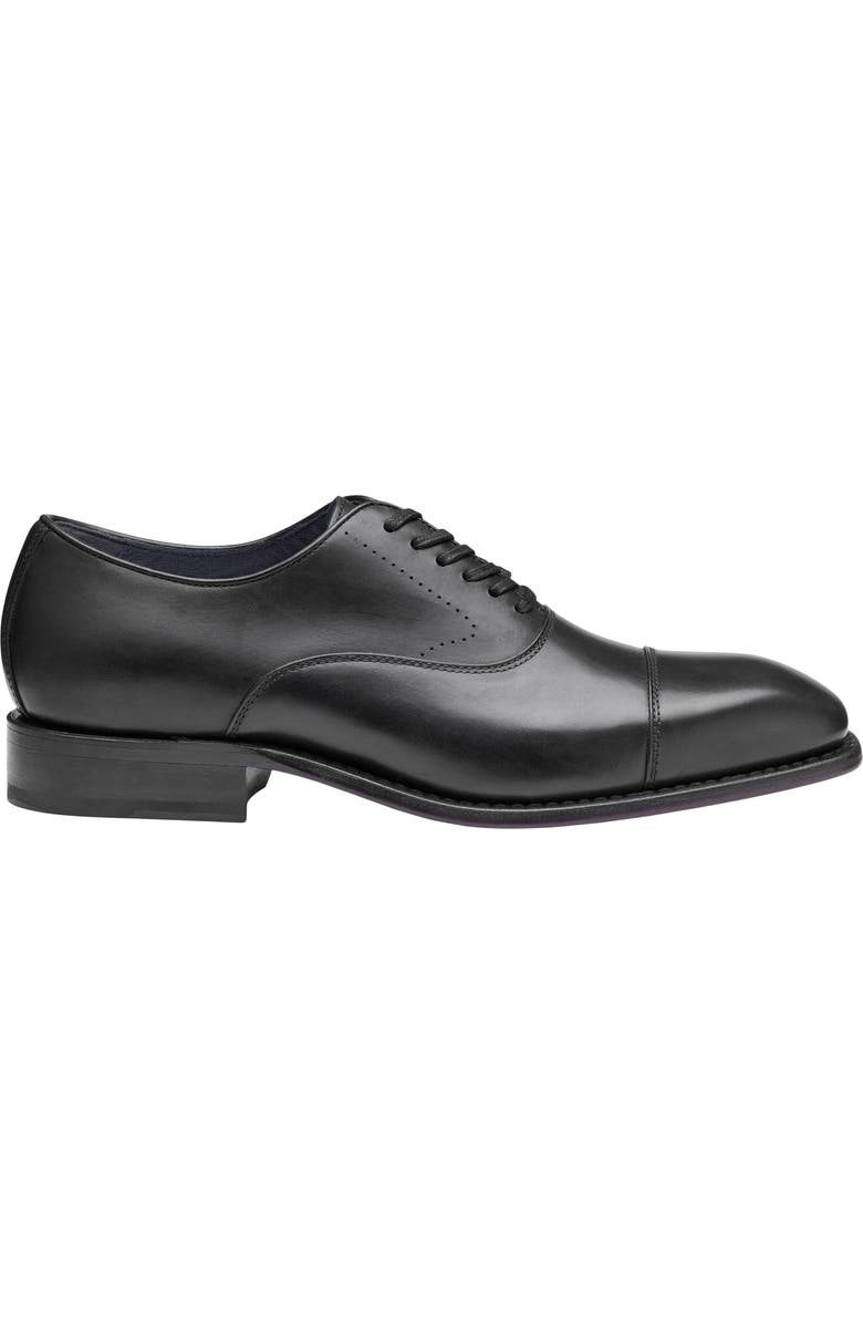 Johnston & Murphy Ashton Cap Toe Derby, Alternate, color, Black Full Grain