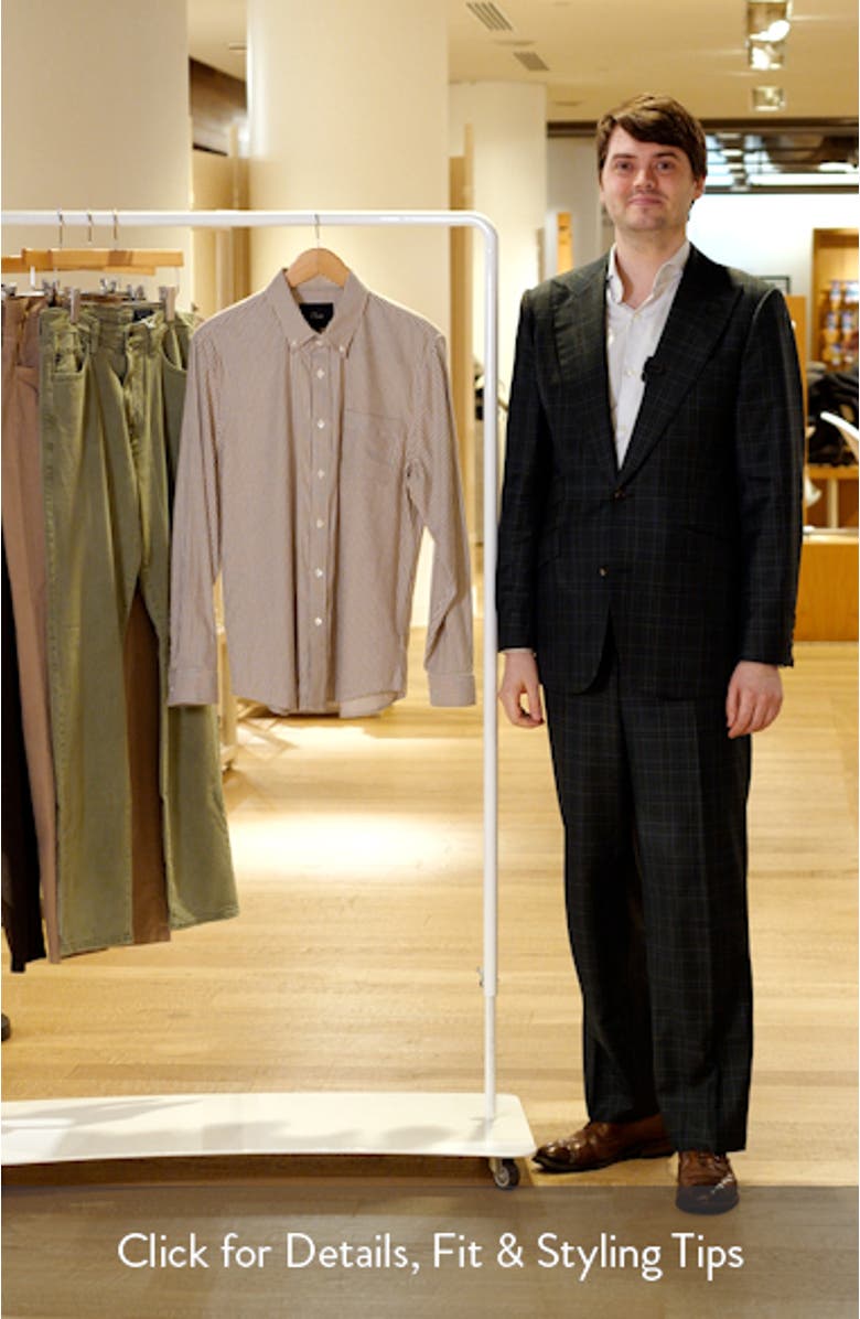 Vance Stripe Cotton Blend Button-Down Shirt, sales video thumbnail