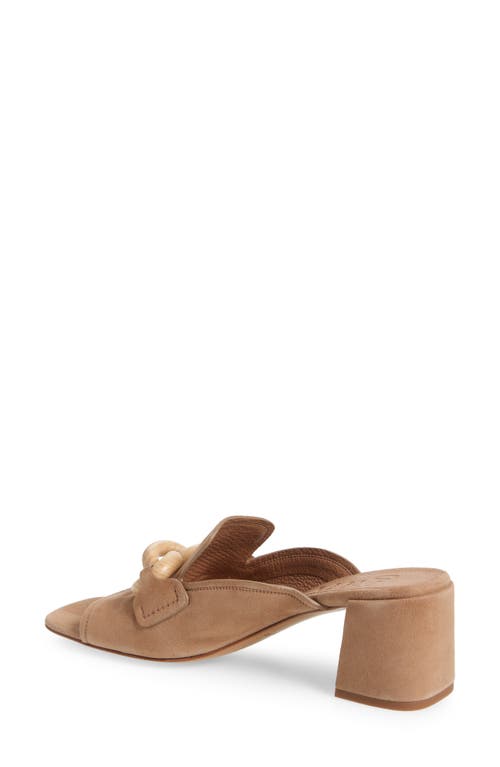 Pedro Garcia Umita Slide Sandal In Beige Plush Suede-natural