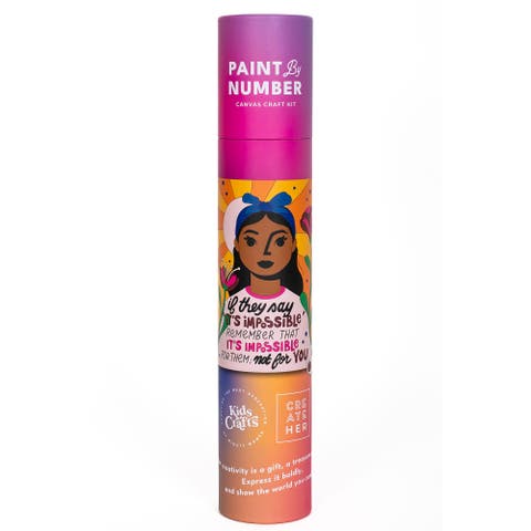 Paint By Number "Nothing Is Impossible" Canvas Painting Allin1 Art Kit 7+