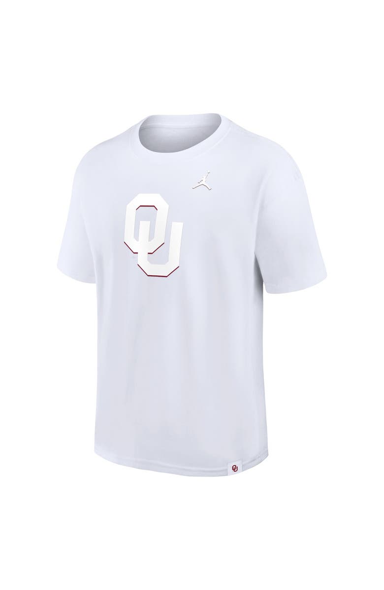 Jordan Brand Men's Jordan Brand White Oklahoma Sooners 2-Hit Statement Max90 T-Shirt, Alternate, color, 