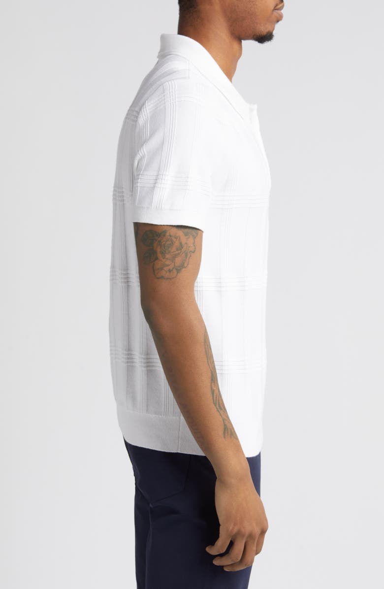 Original Penguin Geometric Jacquard Cotton Polo Sweater, Alternate, color,