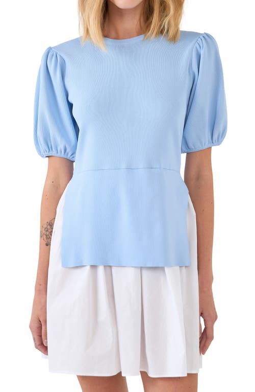 ENGLISH FACTORY ENGLISH FACTORY PUFF SLEEVE LAYERED DRESS