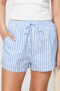 Princess Polly Charmen Stripe Cotton Poplin Boxer Shorts