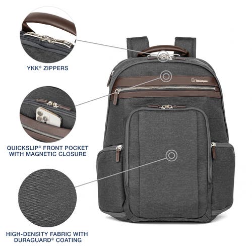 Travelpro Platinum Elite Laptop Travel Backpack In Vintage Grey
