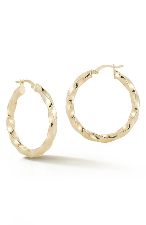 Twisted Hoop Earrings