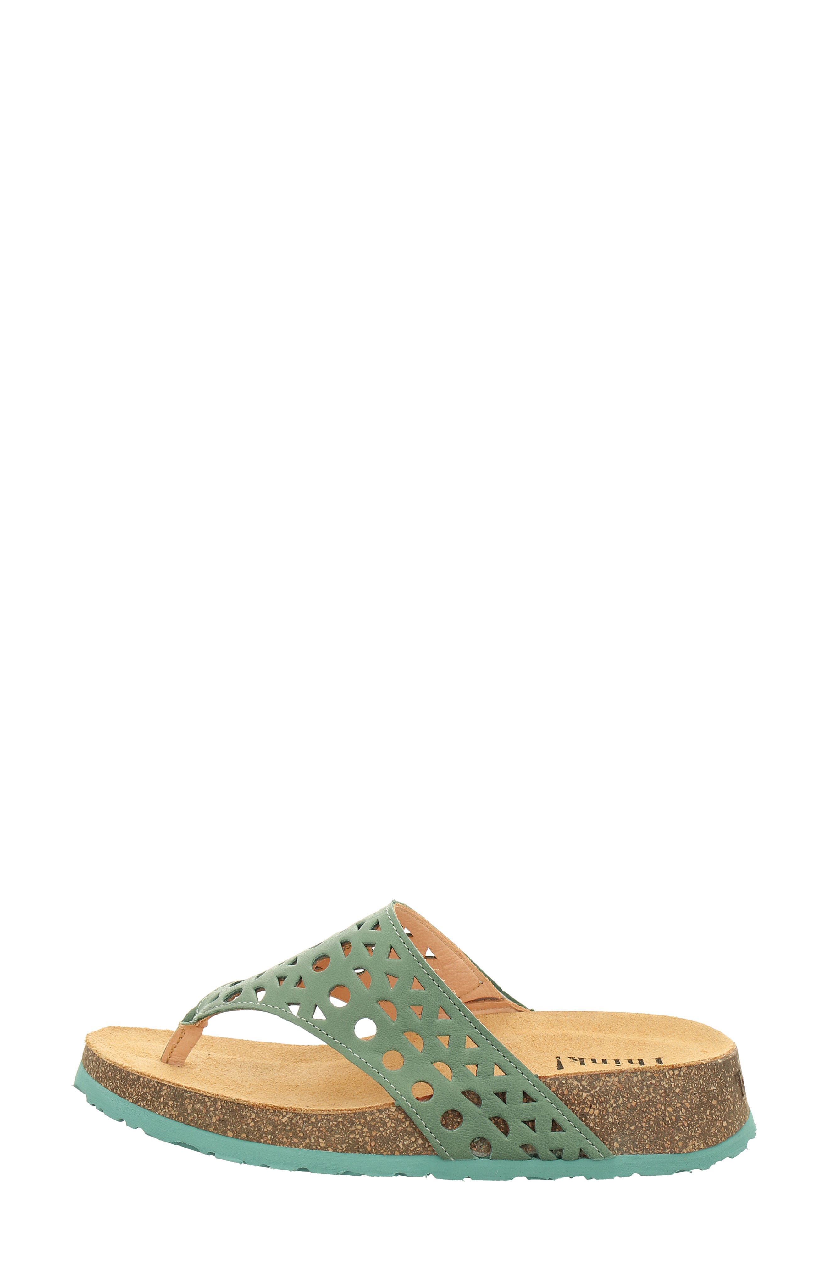 Think! Koak Perforated Sandal, Alternate, color, Verdolina