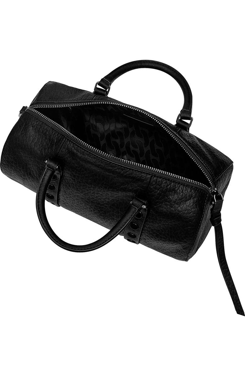 Rebecca Minkoff Tootsie Leather Barrel Crossbody Bag, Alternate, color, Black