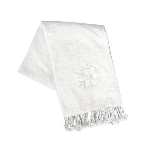 Tree, Star and Snow Throw Blanket