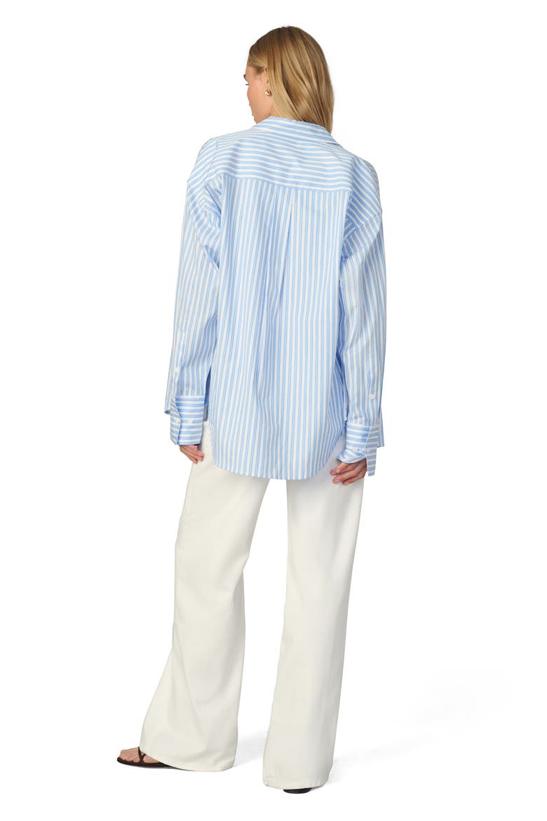 The Boyfriend Button Down Top, Alternate, color, BLUE/ WHITE STRIPE