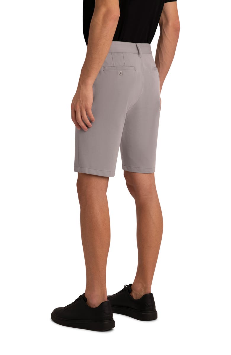 Bugatchi Knit Bermuda Shorts, Alternate, color, Platinum
