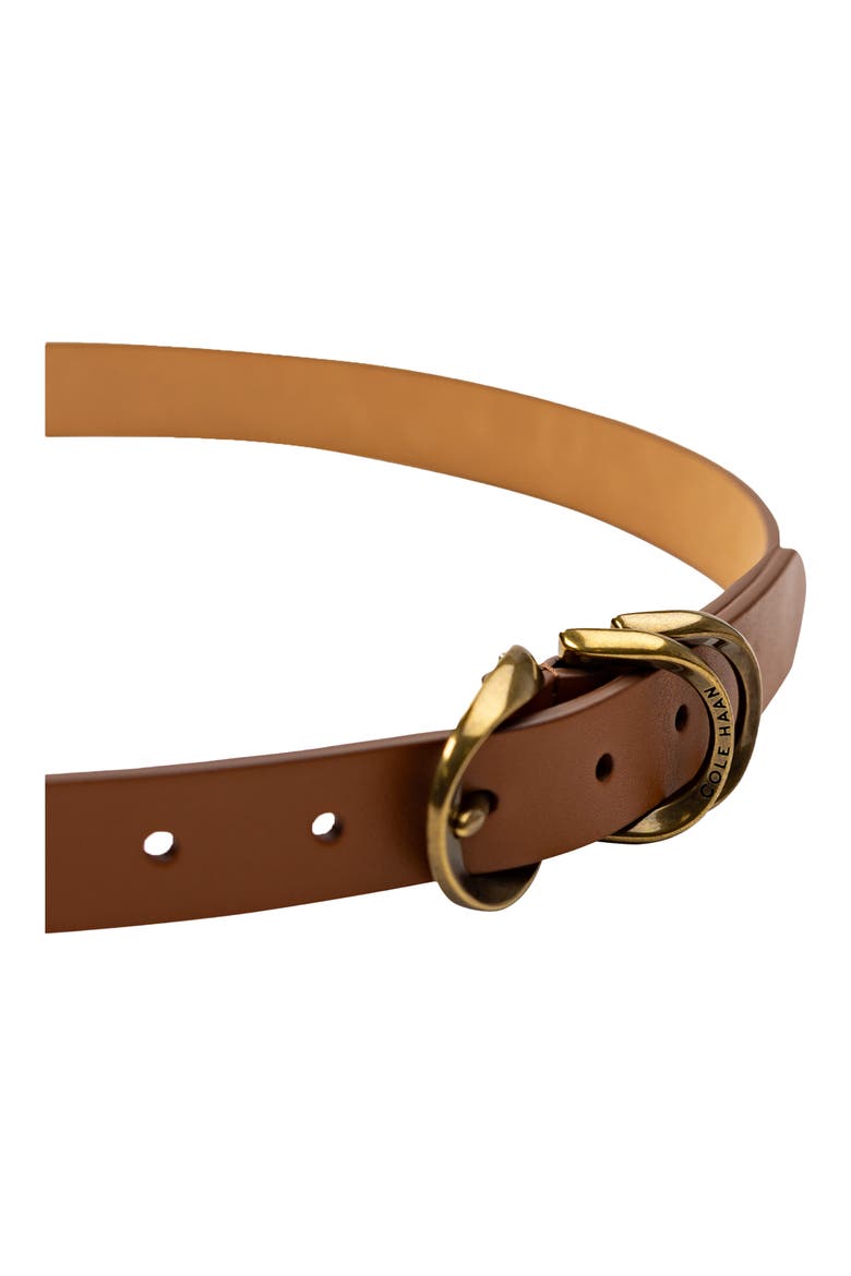Triple Buckle Leather Belt, Alternate, color, TAN