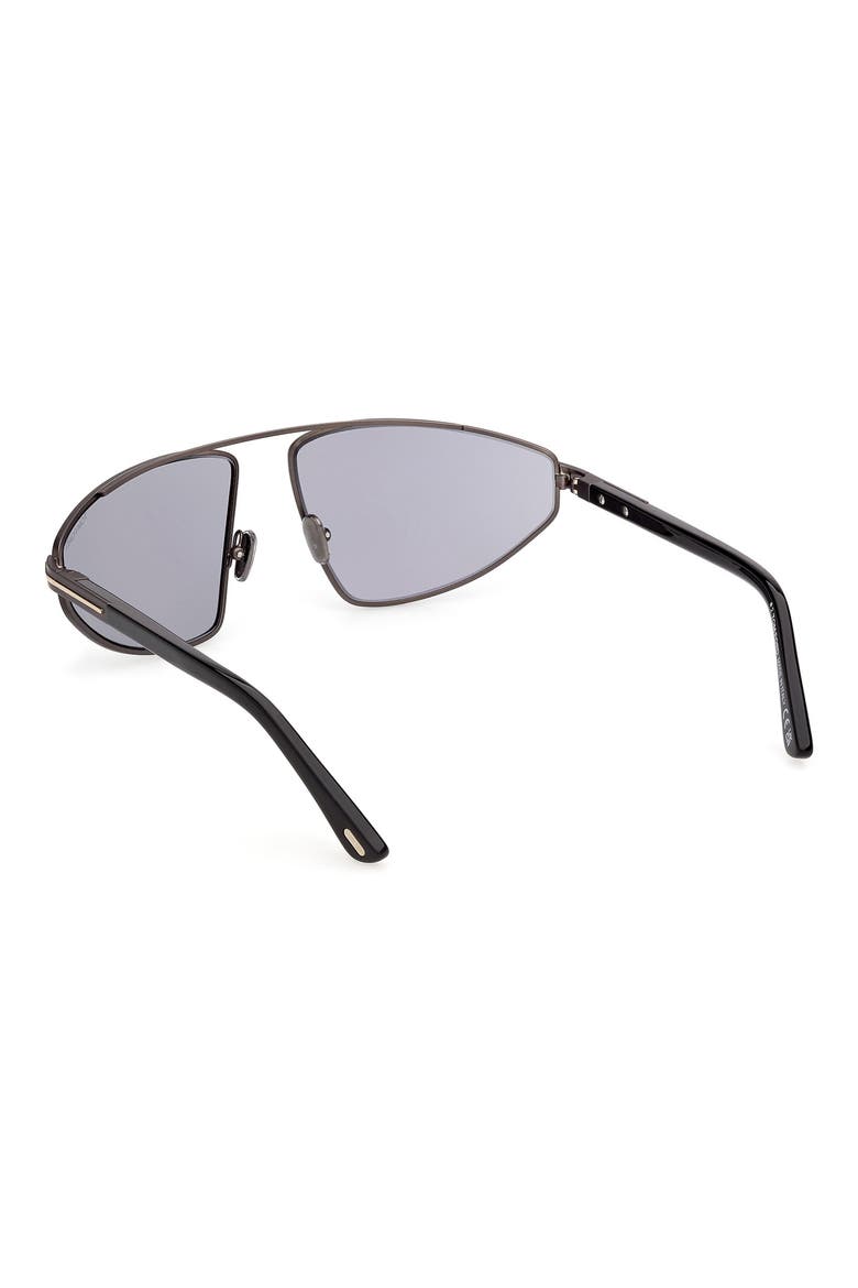 Parker 64mm Oversize Pilot Sunglasses, Alternate, color, DARK RUTHENIUM/ SMOKE LENS