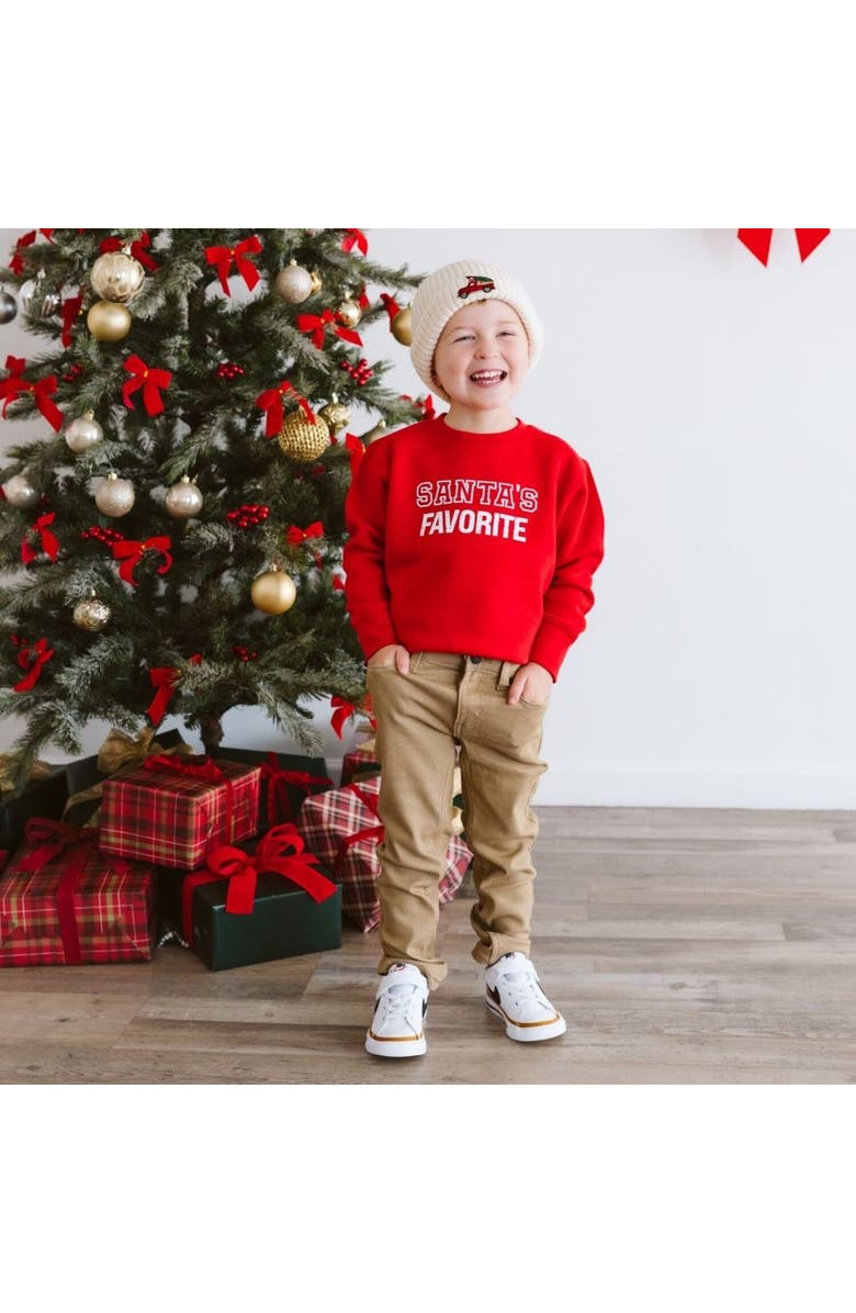 Sweet Wink Christmas Truck Patch Beanie, Alternate, color, Natural