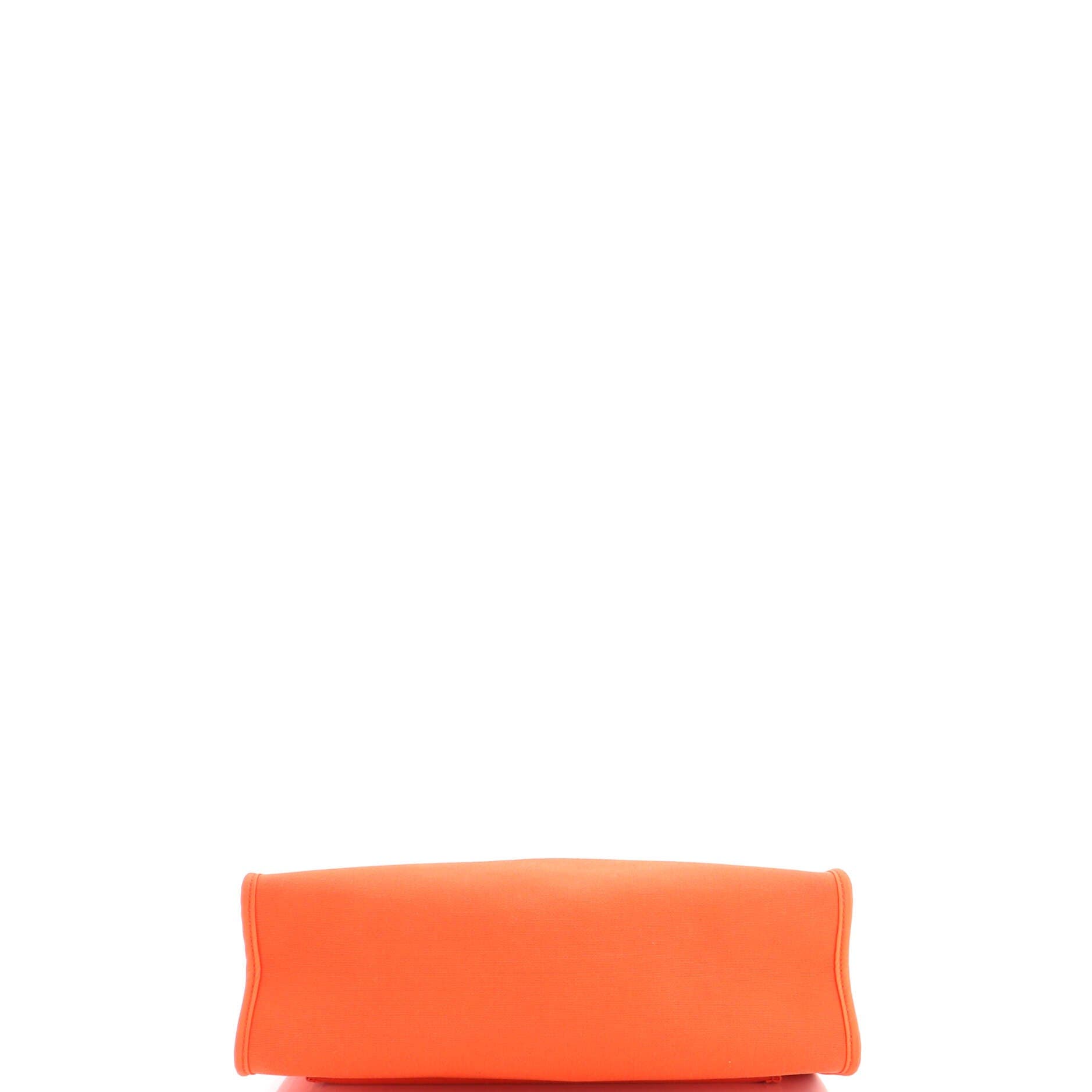 Herbag Zip Leather and Toile 31, Alternate, color, Orange