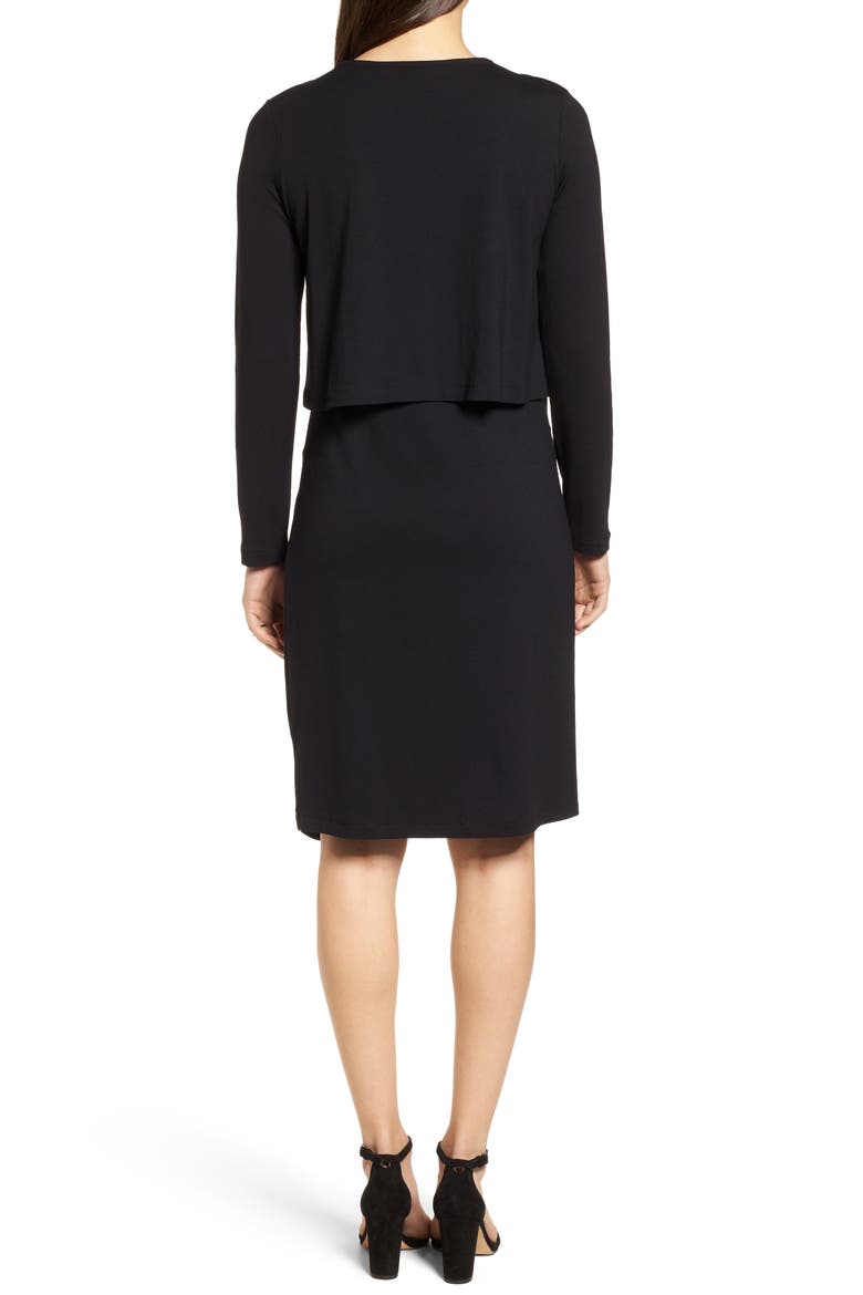 The Signature Nursing/Maternity Dress, Alternate, color, CAVIAR BLACK
