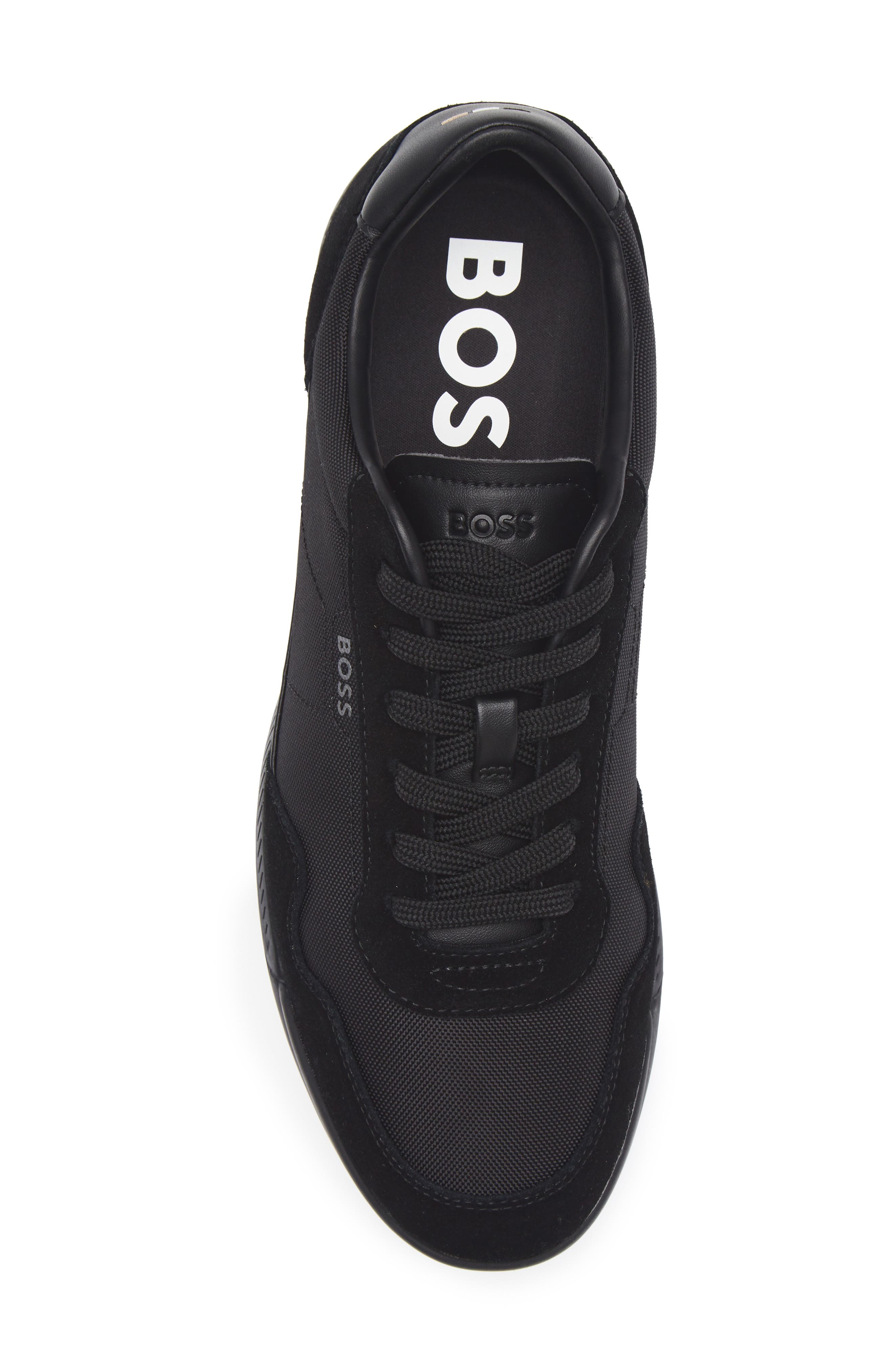 BOSS Titanium Low Top Sneaker, Alternate, color, Black