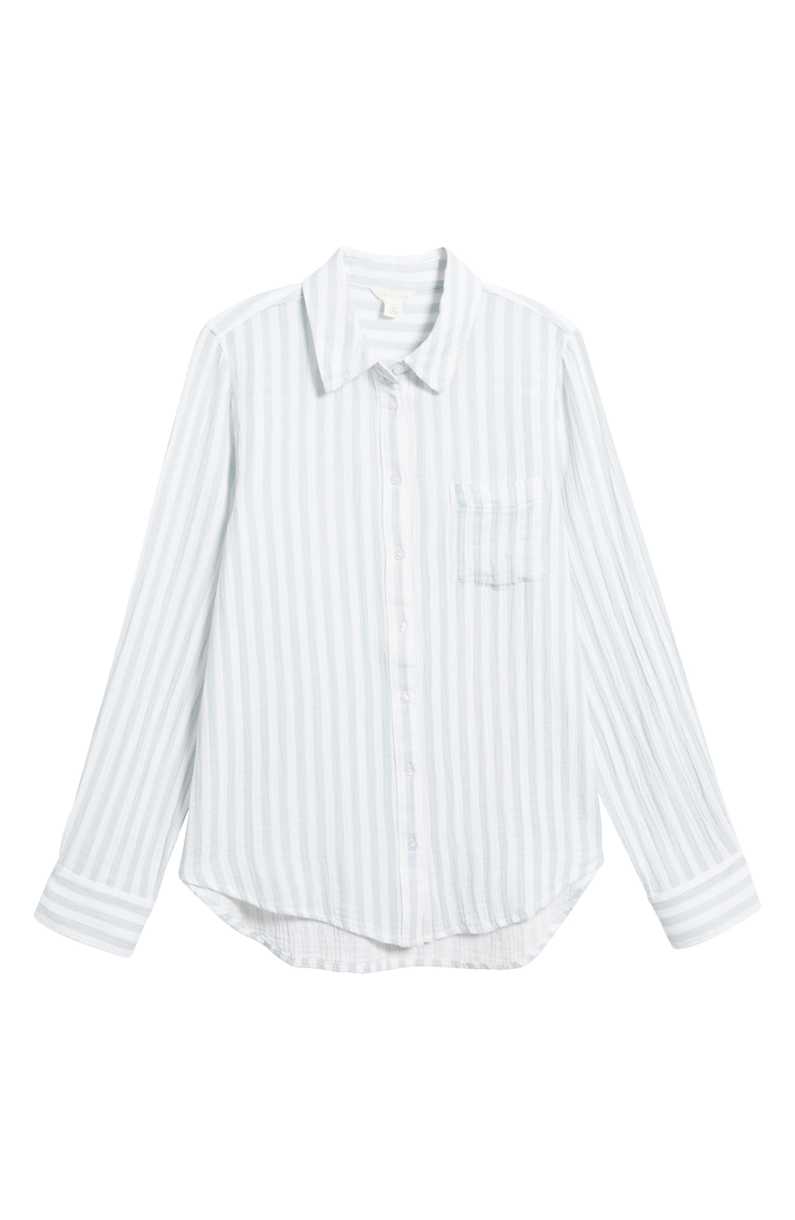 Женские Caslon® Casual Gauze Button-Up Shirt — фото 5