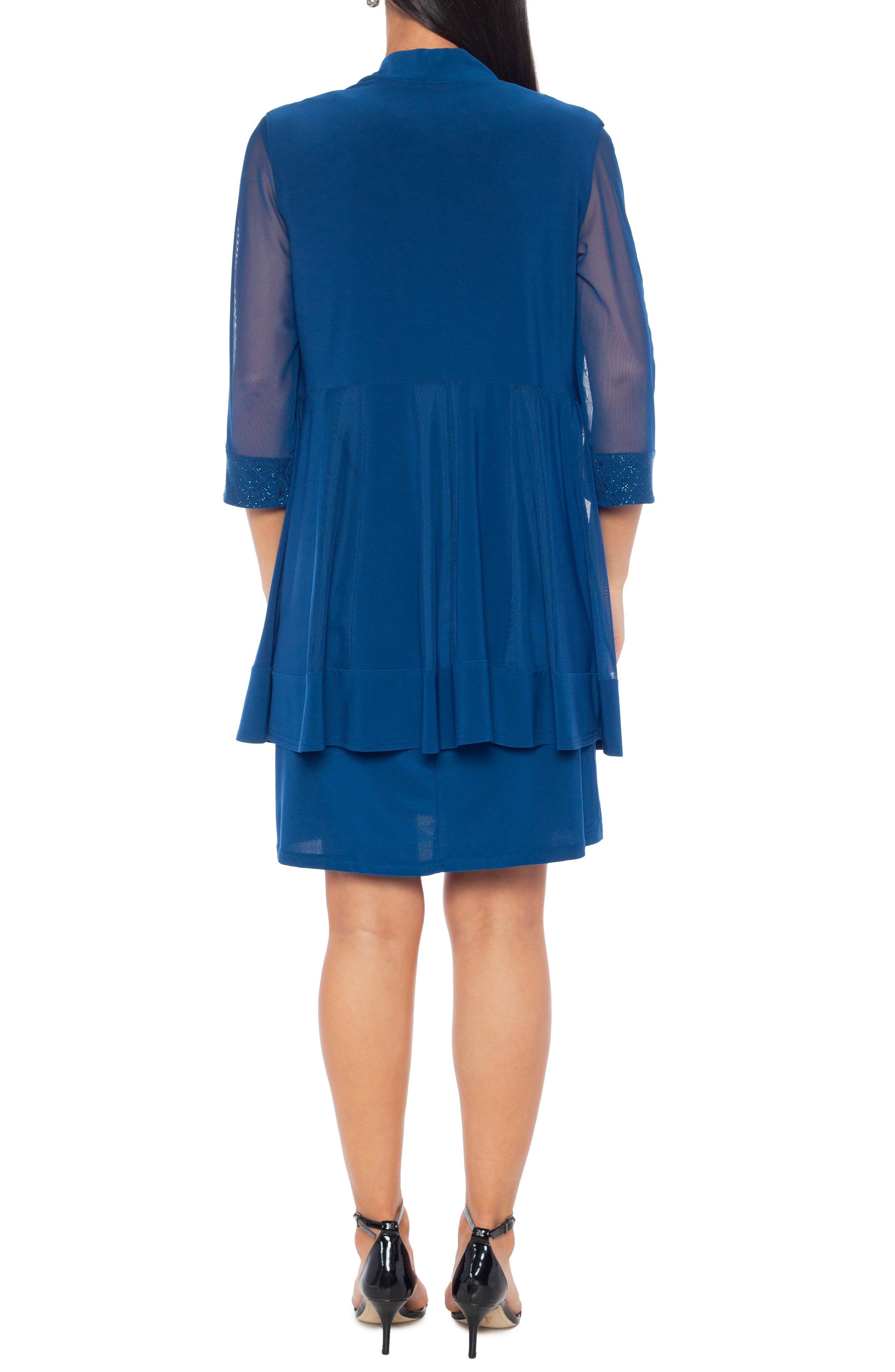 Embellished Shift Dress with Jacket - image 4