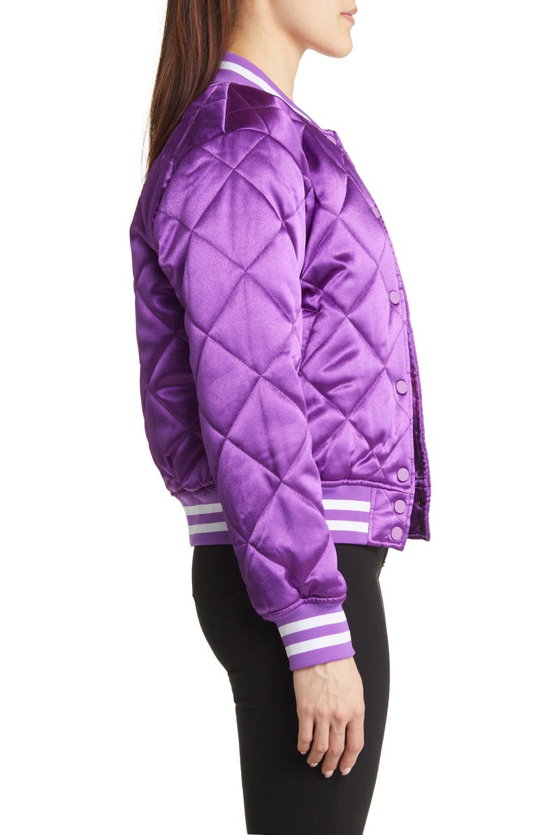 AZALEA WANG Quilted Bomber Jacket, Alternate, color, 