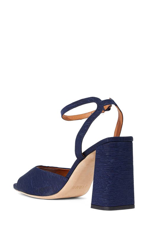 Staud Solange Block Heel Sandal In Navy
