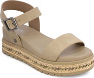 MIA Kiera Ankle Strap Platform Wedge Sandal