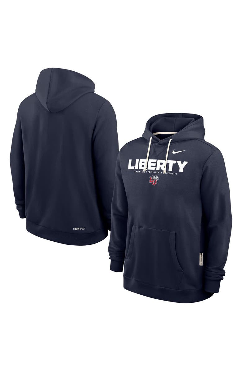 Nike Men's Nike Navy Liberty Flames 2025 Sideline Dri-FIT Hoodie, Main, color, Navy